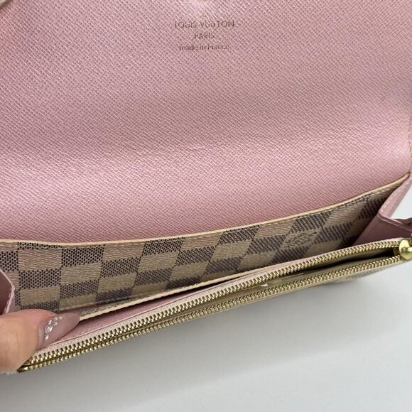 Louis Vuitton Emilie Wallet Damier Azur with Pink Interior - Picture 7 of 7